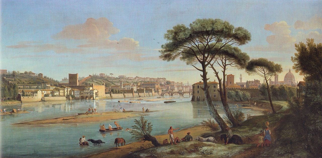 Caspar Van Wittel (1656-1736) - View Of Florence From San Niccolo Weir