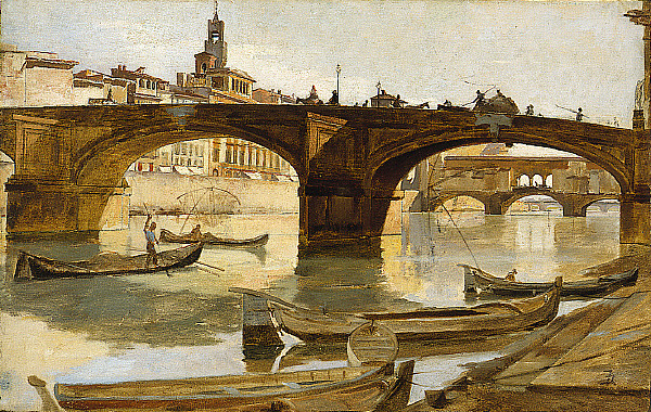 Frank Duveneck (1848-1919) - The Bridges In Florence (1880)